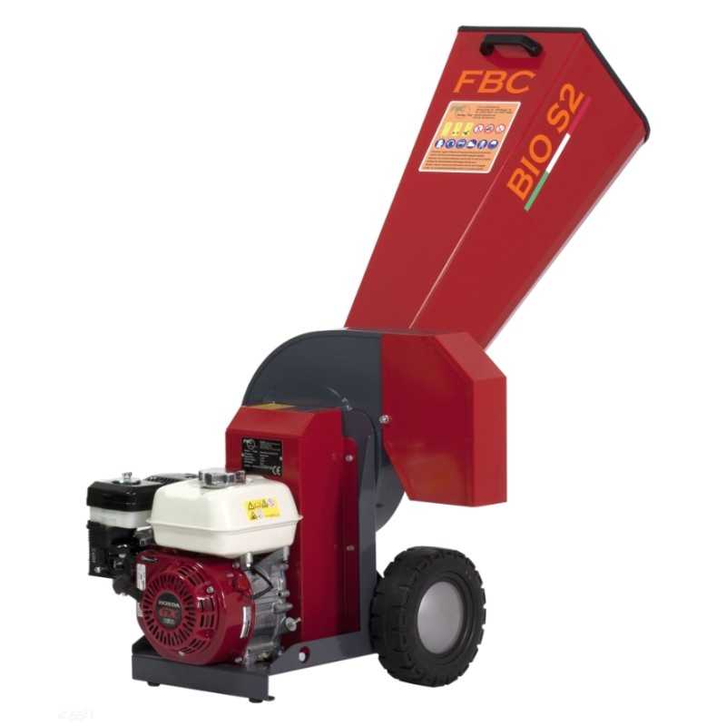 Cippatore biotrituratore FBC BIO.S2.55H motore Honda GX 160 cc 2 lame 6 martelli