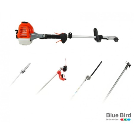 Multifunktions-Bürstenmäher BLUE BIRD COMBI 261 2T 25,4 cm³ Motor 4 Zubehör | Newgardenmac.com