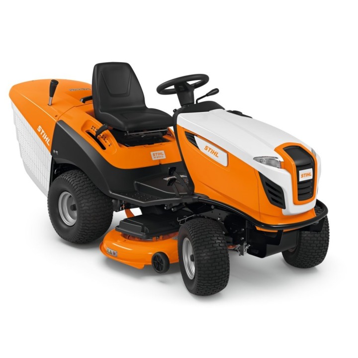 Trattorino a scoppio STIHL RT6112ZL 635cc taglio 110cm cesto 350 Lt meccanico | Newgardenmac.com