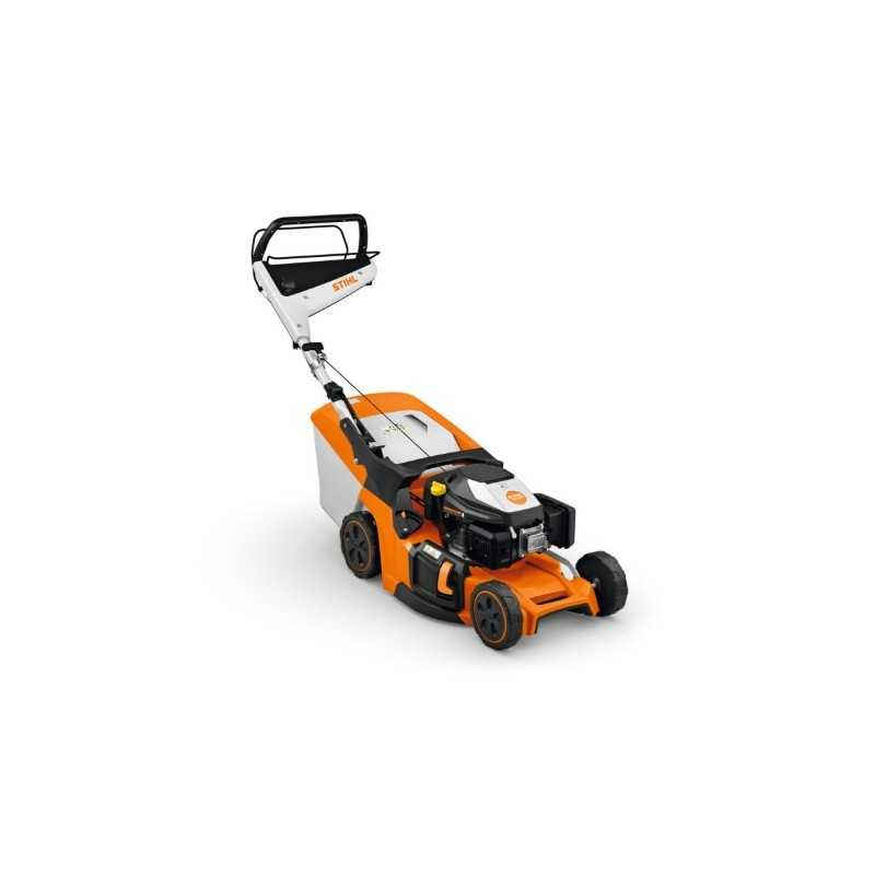 STIHL RM 448 V petrol lawnmower, 166 cc, 46 cm cutting width, 52 L grass catcher