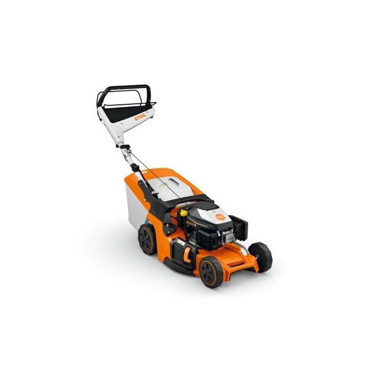 STIHL RM 448 T petrol lawnmower, 166 cc, 46 cm cutting width, 52 L grass catcher | Newgardenmac.com
