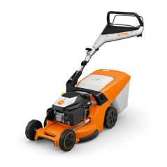 STIHL RM 448 T Benzin-Rasenmäher, 166 cm³, 46 cm Schnittbreite, 52 l Grasfangkorb | Newgardenmac.com