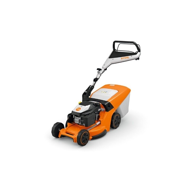 Cortacésped de gasolina STIHL RM 448 T, 166 cc, ancho de corte 46 cm, recolector de césped 52 L | Newgardenmac.com