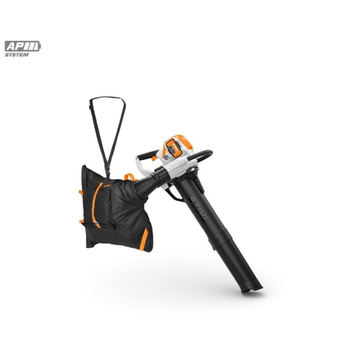 Trituradora/aspiradora a batería STIHL SHA 140 de 36 V con cesta recolectora de 55 L | Newgardenmac.com