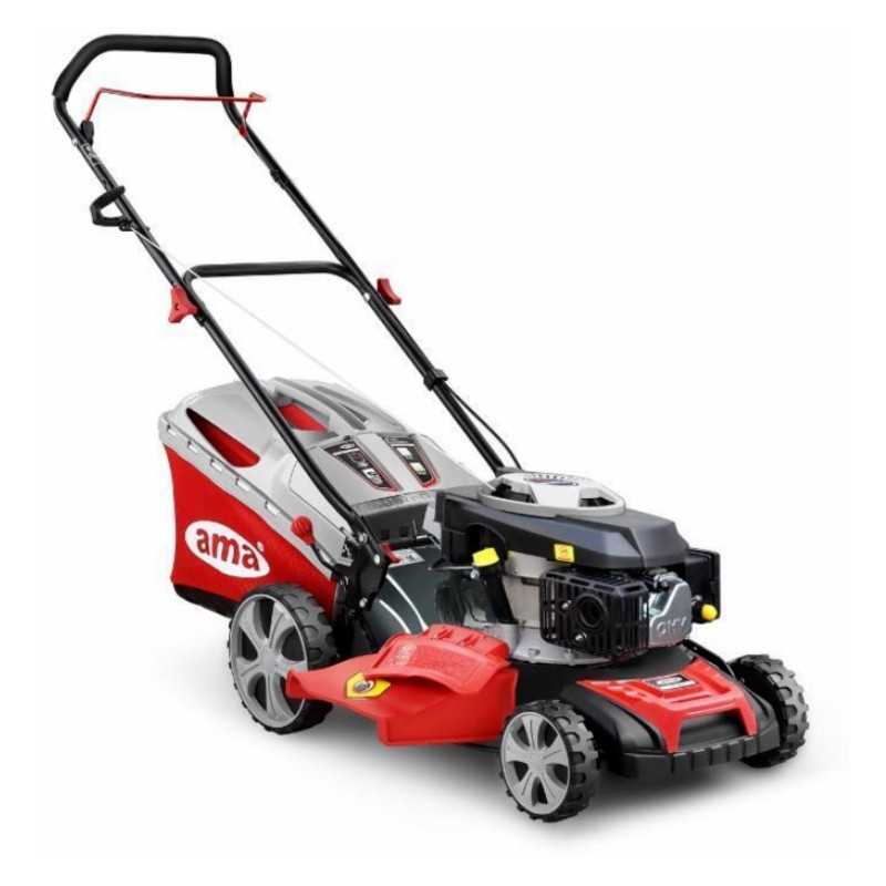 AMA NRS 465T 146cc petrol lawnmower, 46cm cutting width, 60L grass catcher