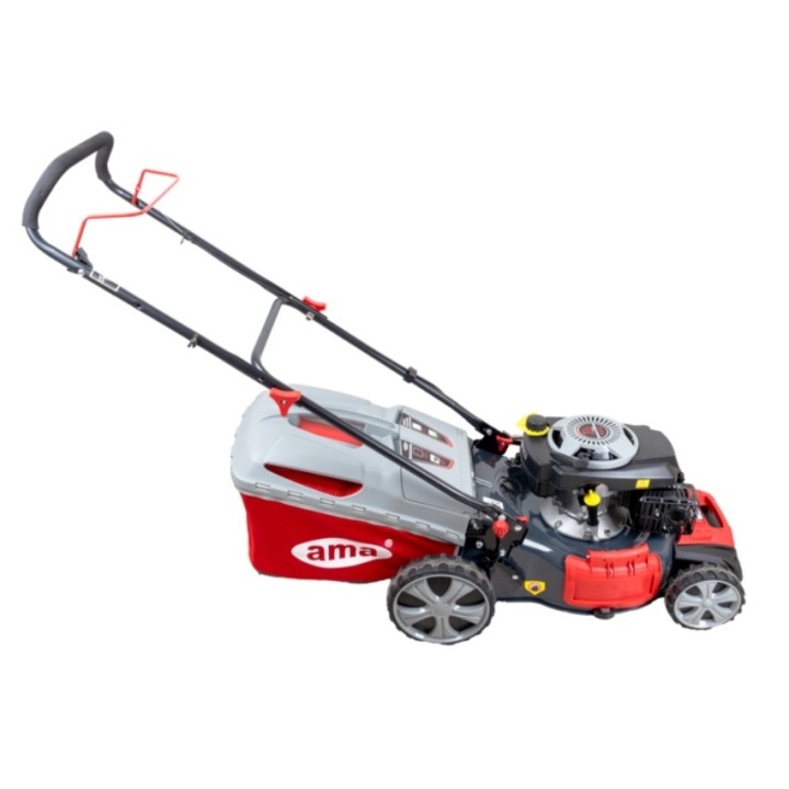 AMA NRS 465T 146cc petrol lawnmower, 46cm cutting width, 60L grass catcher | Newgardenmac.com