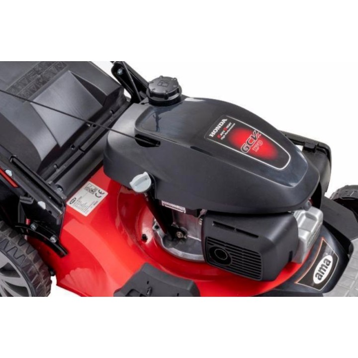 Tondeuse à gazon essence AMA TRX 481H Honda 166 cm³, largeur de coupe 48 cm, bac de ramassage 60 L | Newgardenmac.com