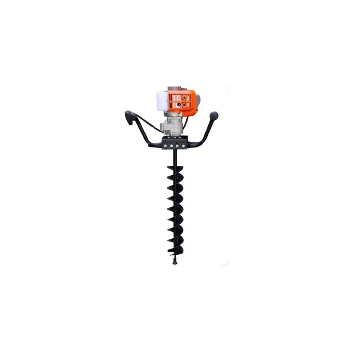 AMA petrol powered earth auger with 53cc engine and 100mm diameter drill bit included | Newgardenmac.com