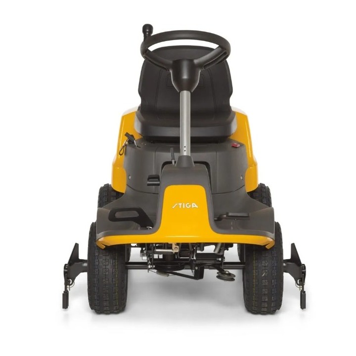Trattorino tagliaerba a scoppio STIGA Park 300 LC 414cc piatto frontale incluso | Newgardenmac.com