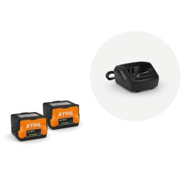 Kit of 2 AK30S batteries and AL101 charger ORIGINAL STIHL STARTER SET AK30S PLUS | Newgardenmac.com
