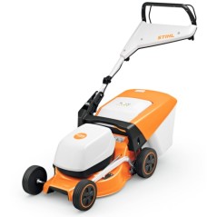 Cortadora de césped a batería AK STIHL RMA443, ancho de corte de 41 cm, recolector de césped de 52 L