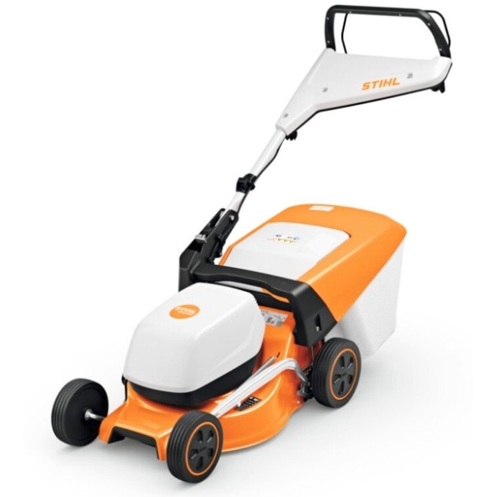 AK STIHL RMA443 battery-powered lawnmower, 41cm cutting width, 52L grass catcher | Newgardenmac.com