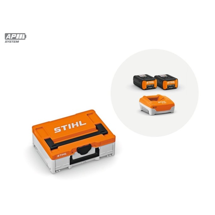 STIHL Power Box 3 consisting of 2 AP500S batteries and 1 AL501 rapid charger | Newgardenmac.com