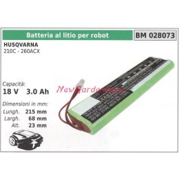 Lithium-Batterie für Roboter husqvarna 210C - 260ACX 18V 3.0 Ah 028073 | Newgardenmac.com