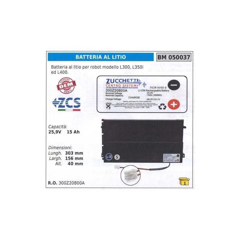 Batterie au lithium pour robot L300 L350i L400 ZUCCHETTI 25.9 V 15 Ah 050037