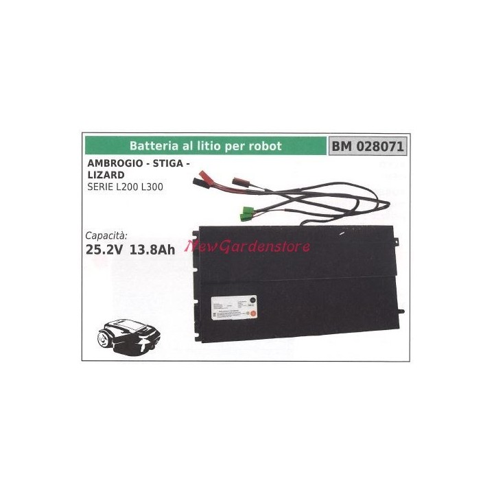 Batería de litio para robot serie L200 L300 stiga lizard 028071 | Newgardenmac.com