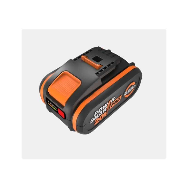 20 V 4.0 Ah WORX POWER SHARE PRO battery with charge indicator