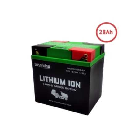 SKYRICH lithium battery lawn mower tractor capacity 28Ah voltage 12V | Newgardenmac.com