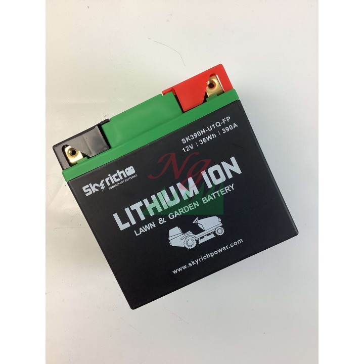 Batería de litio para tractor de césped SKYRICH capacidad 32Ah tensión 12V | Newgardenmac.com