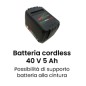 Batería inalámbrica ACTIVA de 40 V y 5 Ah con opción de clip para cinturón