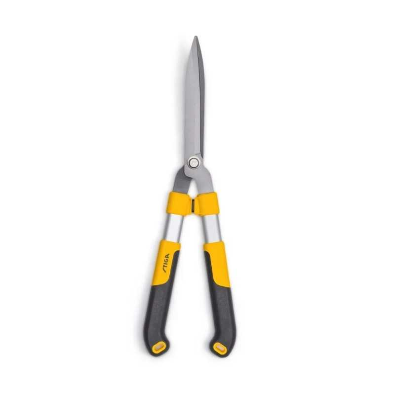 STIGA hedge shears with high-quality steel blade and lightweight ergonomic handle