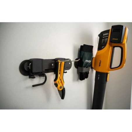 STIGA universal space-saving garden tool storage system