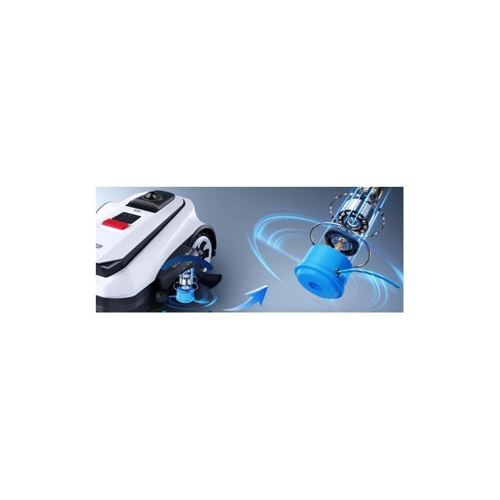Robot lawnmower ECOVACS GOAT O1200 LiDAR PRO 1000m2 TruEdge Trimmer included + Care kit | Newgardenmac.com