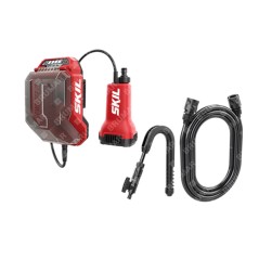SKIL 0781CA Pompe submersible à batterie 2000 L/h, tuyau et support de robinet inclus. | Newgardenmac.com