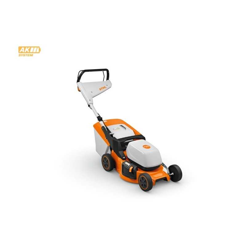 Tondeuse à gazon sans fil AK STIHL RMA248, largeur de coupe 46 cm, bac de ramassage 52 L