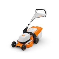 Cortacésped a batería AK STIHL RMA248, ancho de corte de 46 cm, recolector de césped de 52 L