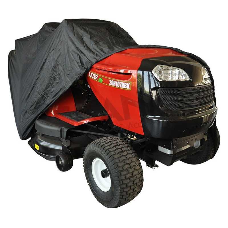 Schwarze Polyester-Abdeckung für Rasentraktoren, 275 x 130 x 140 cm