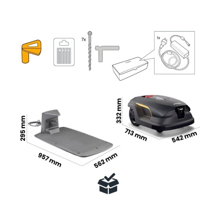 Robot tagliaerba autonomo STIGA A100v Bluetooth - 4G fino a 10000 mq | Newgardenmac.com