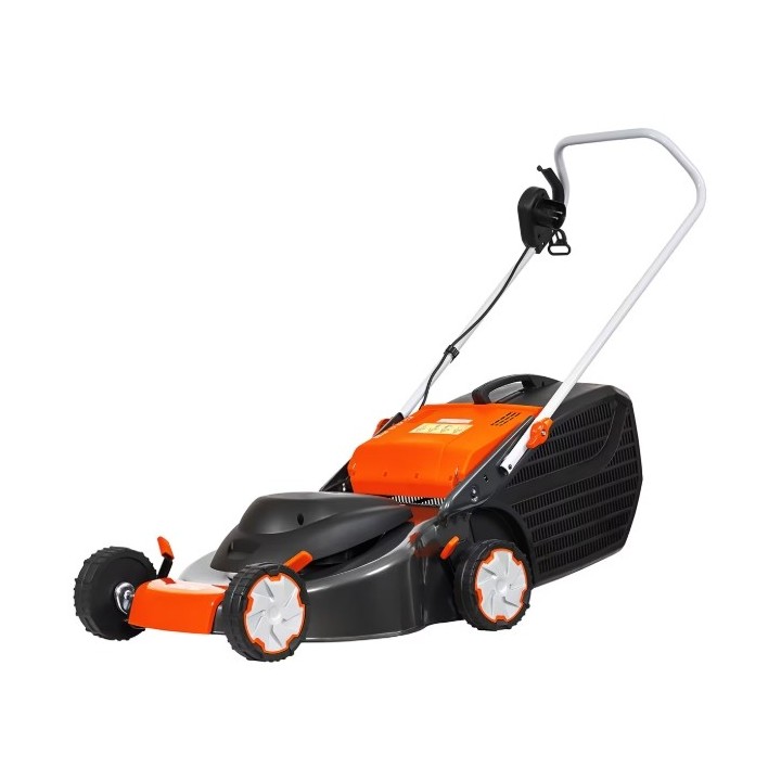 Cortacésped eléctrico de empuje OLEOMAC G44PE COMFORT de 1,5 kW, ancho de corte de 41 cm, recogedor de césped de 60 L. | Newg...