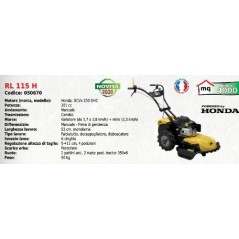 Freischneider ROQUES ET LECOEUR RL 115 H 53 cm mit HONDA GCVx 200 OHC 201 cc Motor | Newgardenmac.com