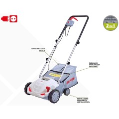 Escarificador eléctrico escarificador IKRA IEVL 1532 1500 W bolsa 30 l | Newgardenmac.com