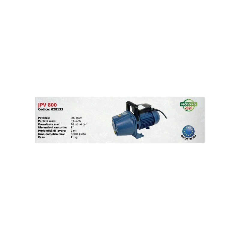 Elettropompa di superficie GARDEN JET JPV 800 ELPUMPS 800 Watt