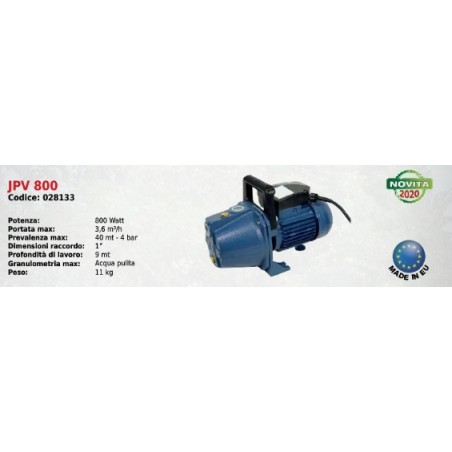 Electric surface pump GARDEN JET JPV 800 ELPUMPS 800 Watt | Newgardenmac.com