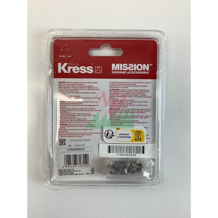 Original KRESS 11004499000 KA0001 Robot Lawnmower Blade and Screw Kit | Newgardenmac.com