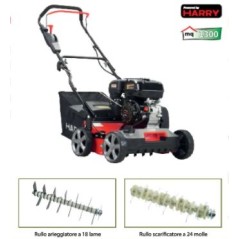 HARRY HRA 4022 C scarificateur scarificateur avec moteur HY215 212 cc 18 lames 24 ressorts | Newgardenmac.com