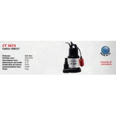 CT 3674 W ELPUMPS 600 W Bomba eléctrica sumergible, agua clara | Newgardenmac.com