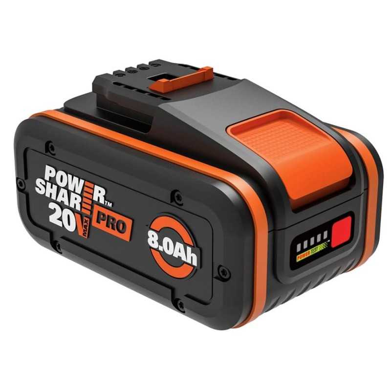 WA3648 - Batería de litio Worx de 20 V y 8 Ah