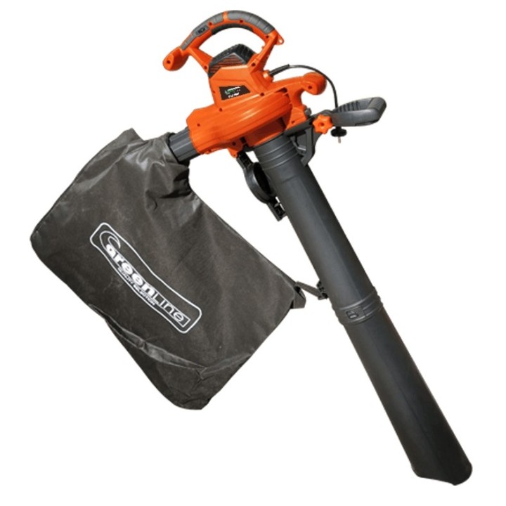 Aspiradora sopladora eléctrica GREENLINE GLE3000 con velocidad del aire de 300 km/h. | Newgardenmac.com