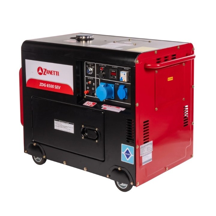 ZANETTI ZDG6500SEAV offener Dieselgenerator, einphasig, 230 V, 50 Hz, max. 4,5 kW | Newgardenmac.com