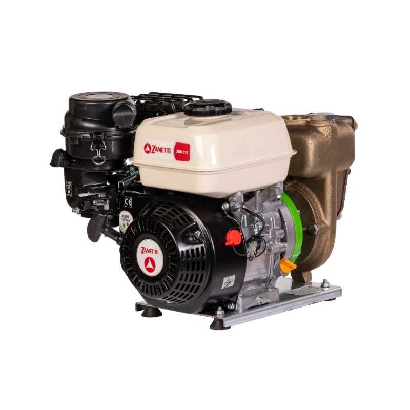 ZANETTI PB80-210AG/B self-priming petrol pump, marine bronze, max. head 28 m