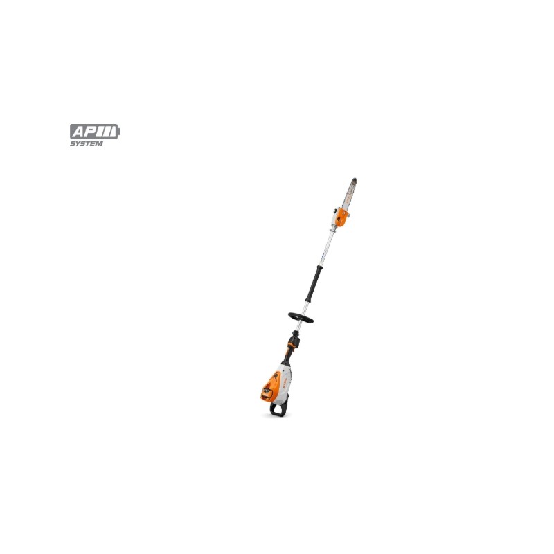 Tijeras de podar STIHL HTA150 de 36 V, a batería, longitud de la espada 30 cm, longitud máxima 196 cm.
