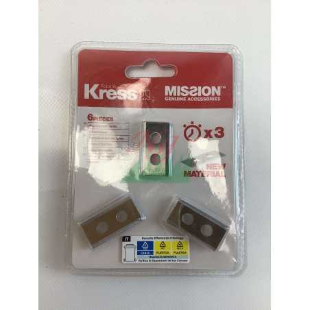 Kit original de cuchillas y tornillos para cortacésped Mission Robot KRESS KA0002 11034599000 | Newgardenmac.com