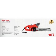 Elettrosega NKE 2040 NOVATEC con motore 230 Volt - 50 Hz 2000 Watt | Newgardenmac.com