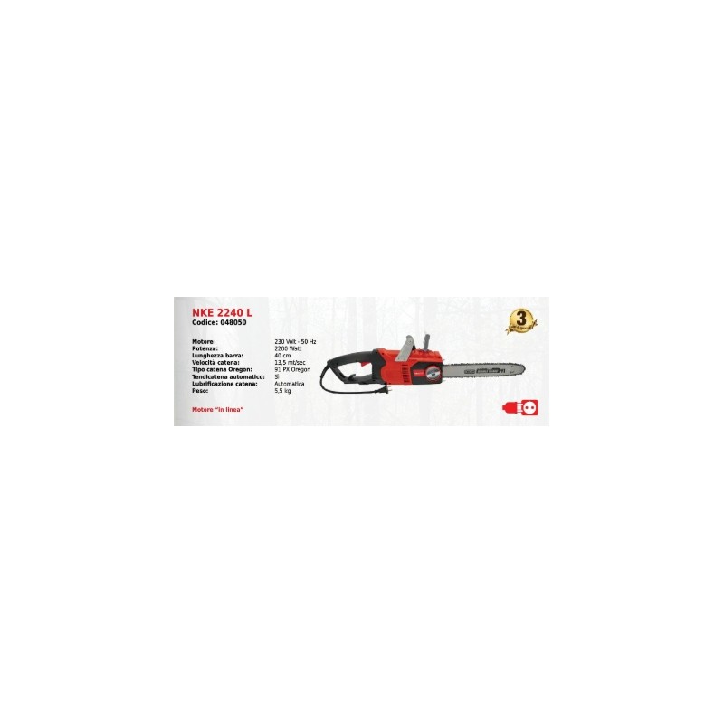 NKE 2240 L electric saw NOVATEC with 230 Volt - 50 Hz motor 2200 Watt