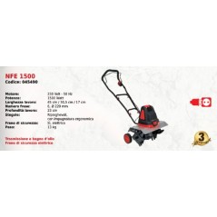 Electric saw NFE 1500 SERIES NOVATEC with 230 Volt - 50 Hz 1500 Watt motor | Newgardenmac.com