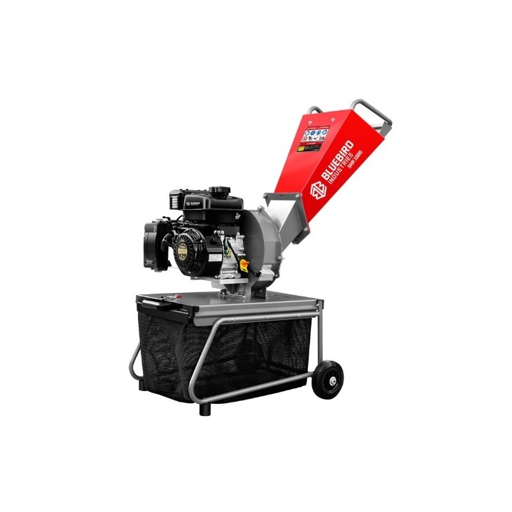 Trituradora de gasolina BLUEBIRD SHR1000, 212 cc, ancho de corte de 290 mm, cesta de 60 L. | Newgardenmac.com